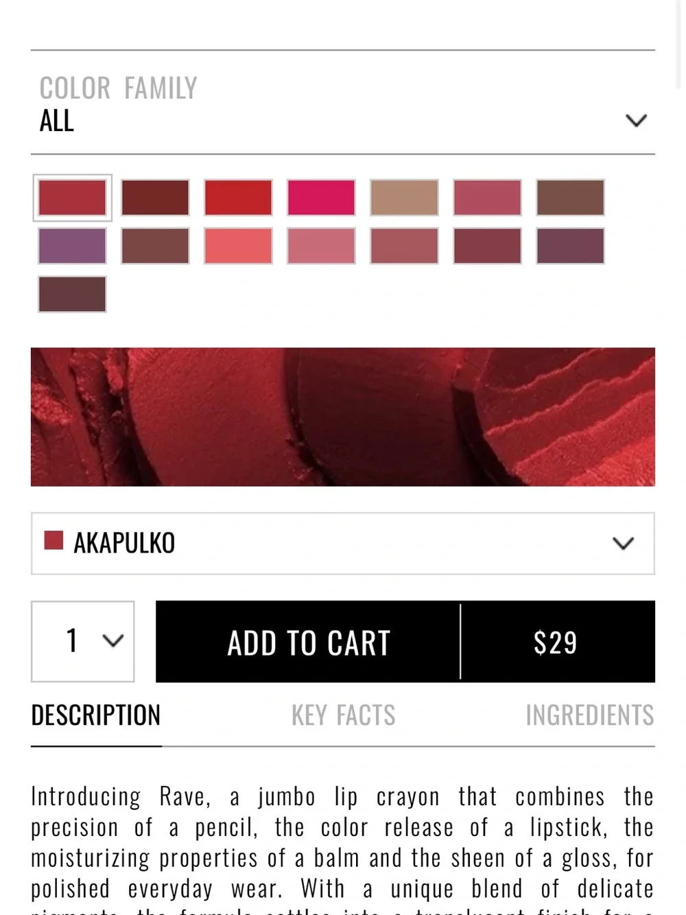 IL MAKIAGE Rave Super Sheer Lip Color - Red Acapulco
